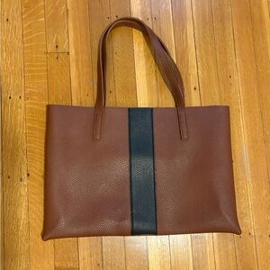 Vince Camuto Brown Tote with Black Accent